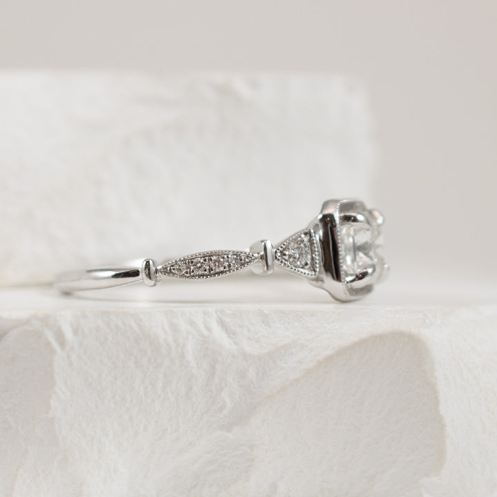 18KW Forevermark Diamond Accented Engagement Ring