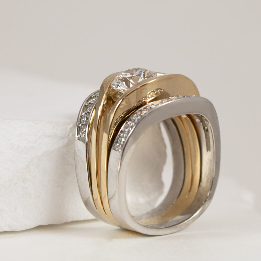 14KY/W 1.40CT Round Brilliant Cut Diamond Ring