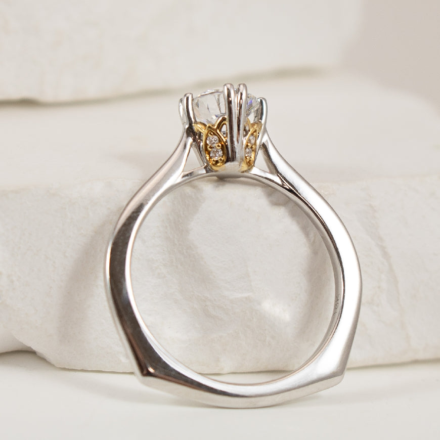 18KW Diamond Accented Ring Setting