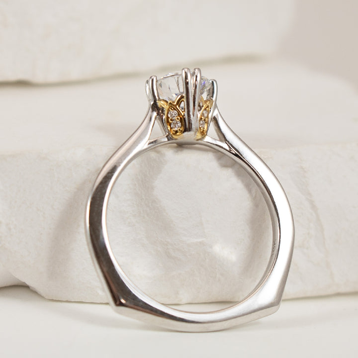 18KW Diamond Accented Ring Setting