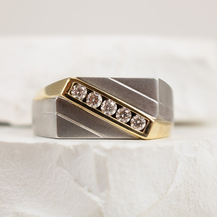 10K Two Tone Diamond Ring                          

10K Yellow & White Gold Natural Diamond Ring

0.22 Total Diamond Weight

Finger Size 10.5

