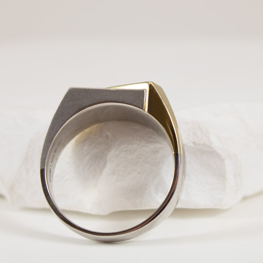 10K Two Tone Diamond Ring