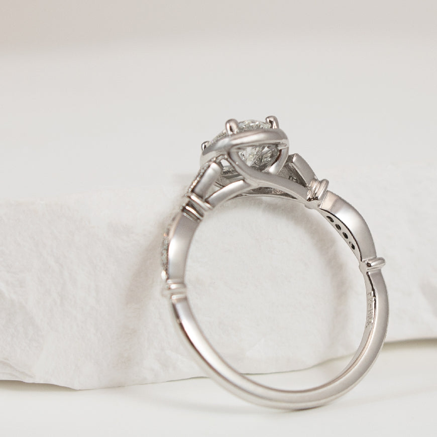 18KW Forevermark Vintage Diamond Engagement Ring