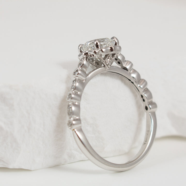 18KW Forevermark Vintage Diamond Engagement Ring