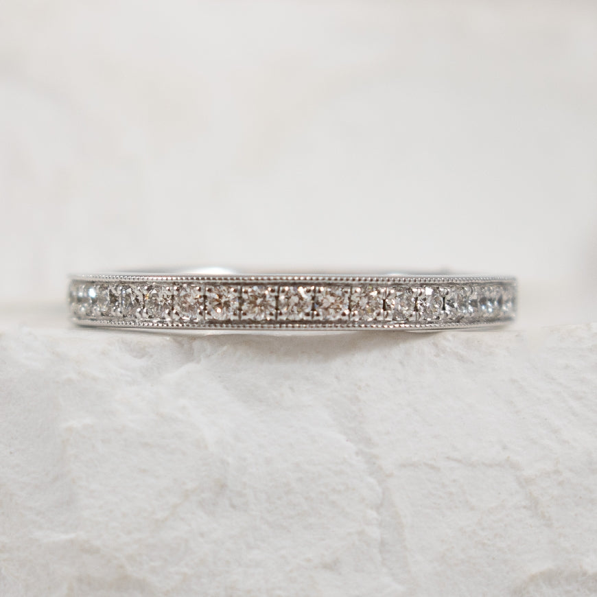 14KW Gabriel & Co. Diamond Pave Set Channel Band  

14K White Gold Gabriel & Co. Natural Diamond Pave Set Channel Band with Milgrain 

0.23 Total Natural Diamond Weight SI2+ Clarity, GH Colour 

Finger Size 6.25


