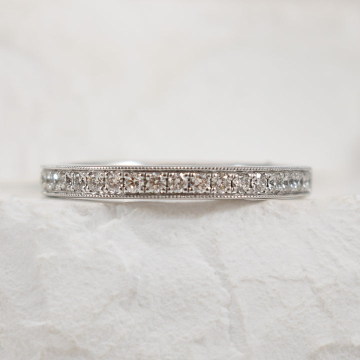 14KW Gabriel & Co. Diamond Pave Set Channel Band  

14K White Gold Gabriel & Co. Natural Diamond Pave Set Channel Band with Milgrain 

0.23 Total Natural Diamond Weight SI2+ Clarity, GH Colour 

Finger Size 6.25


