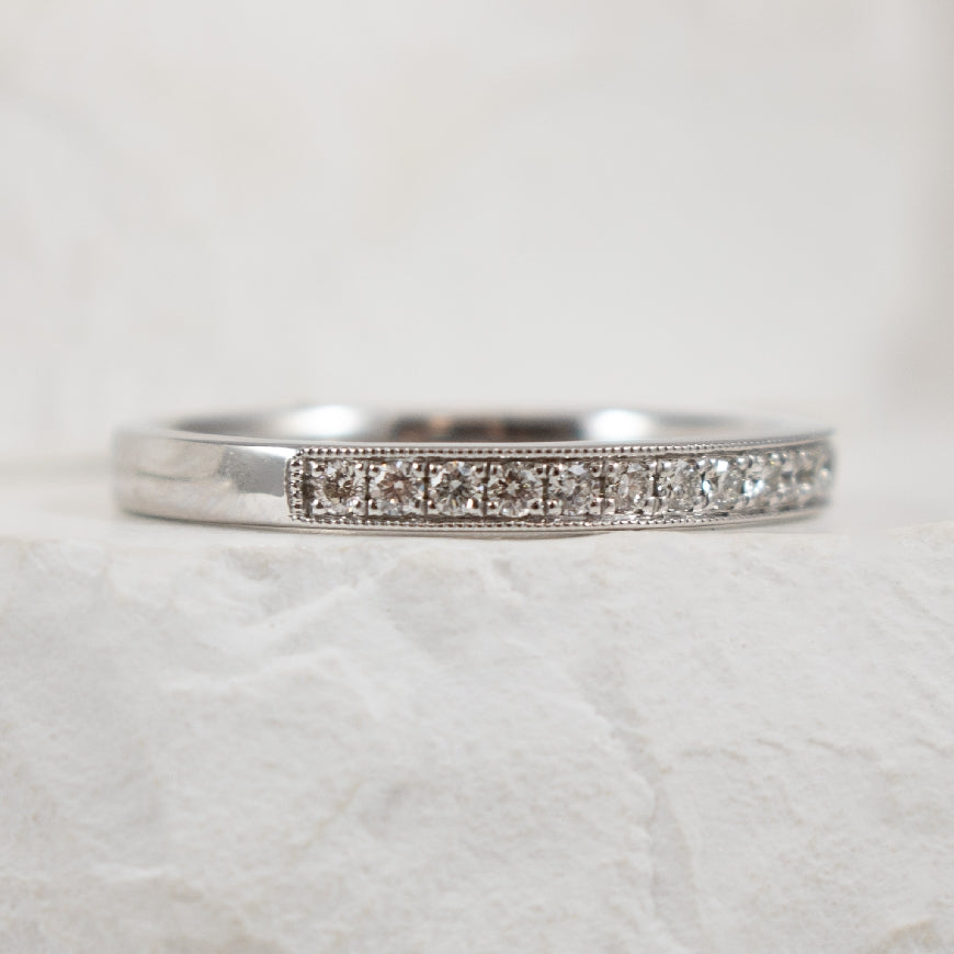 14KW Gabriel & Co. Diamond Pave Set Channel Band