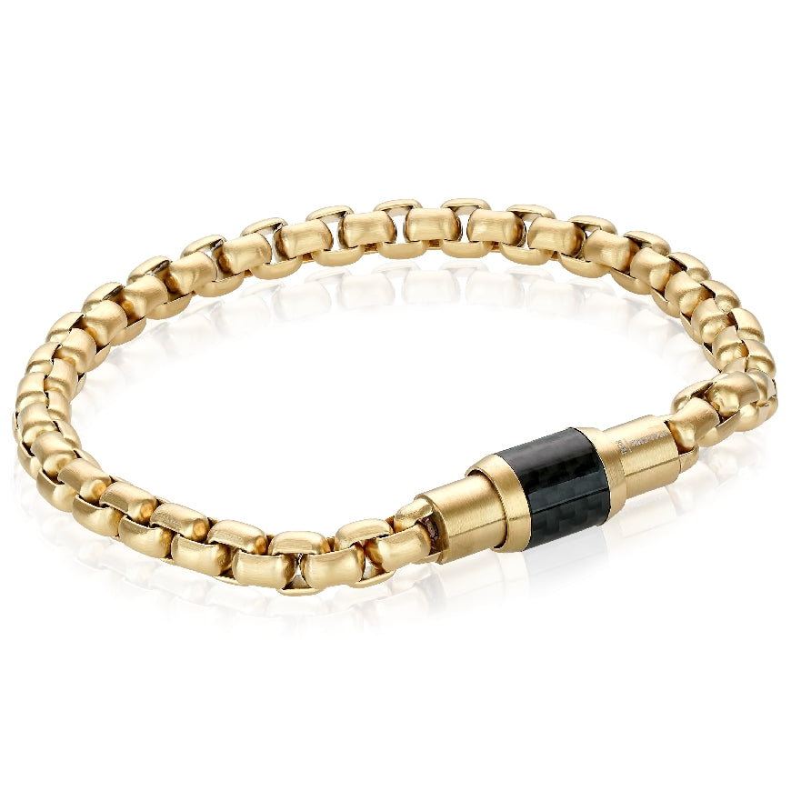 Italgem Mixed Metal Twist Bracelet                

Italgem Stainless Steel Yellow Gold IP Plated & Carbon Fiber Twist Bracelet 

Bracelet Length 8.5'

