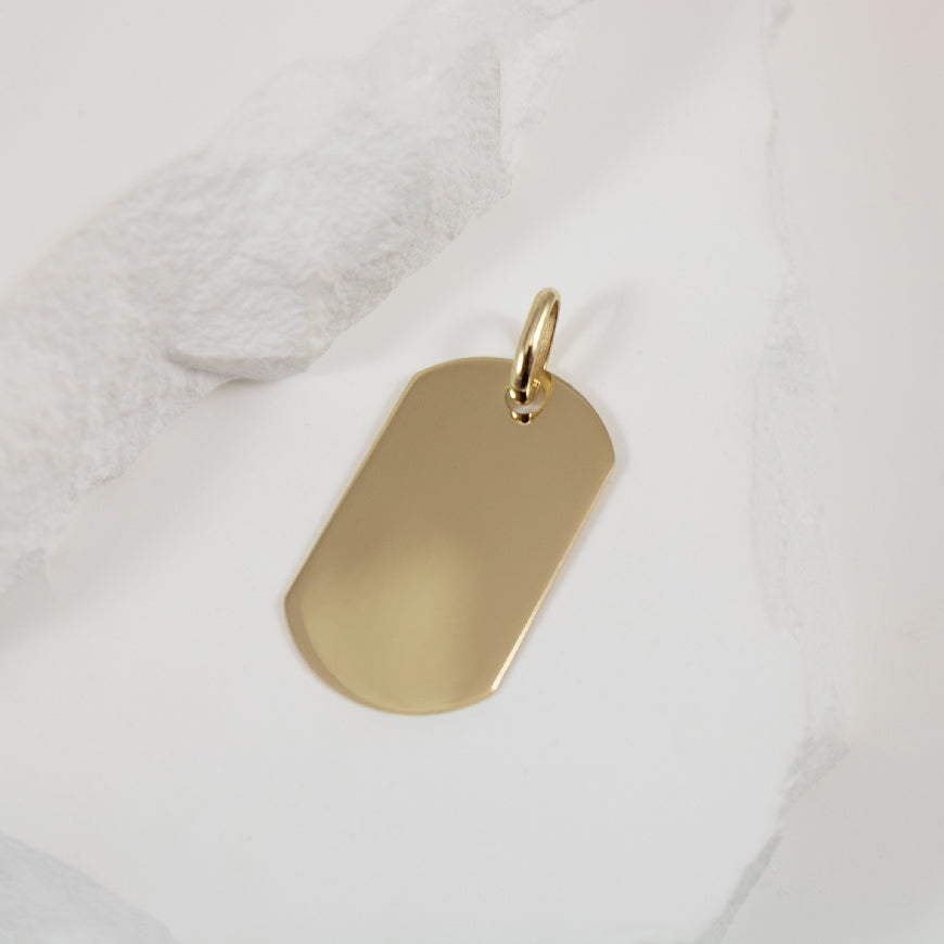 10KY Engravable Dog Tag Pendant                   

10K Yellow Gold Dog Tag Pendant

13mm Diameter

1.76 Grams
