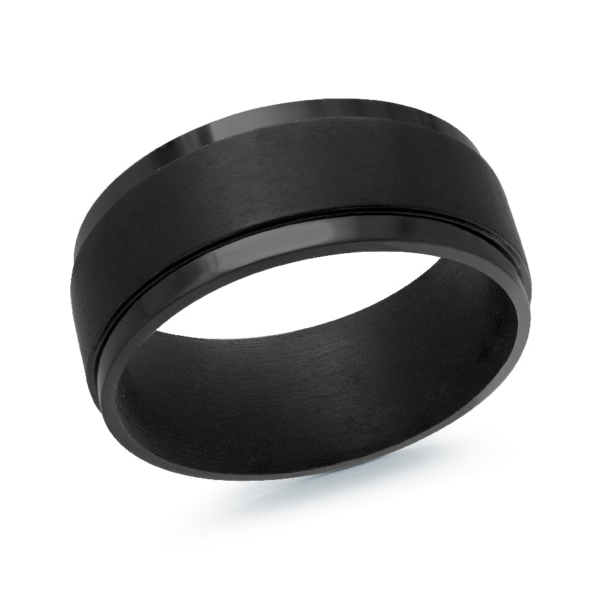 Malo Blk Tantalum Alternative 9mm Band                    

Malo Black Tantalum Alternative Band

Satin Center with Polished Edge Finish

Width 9mm

Finger Size 10
