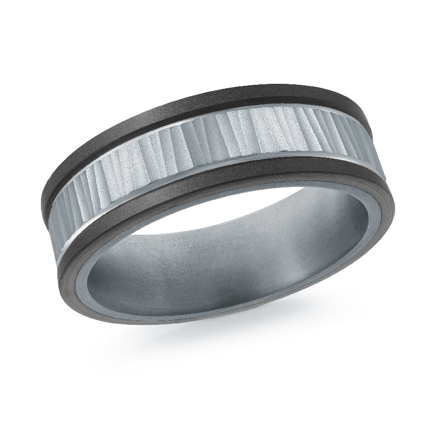 Mardini Carved Mixed Metal 7mm Band                               

Mardini 14K White Gold, Tantalum & Carbon Fiber Alternative Band

Satin & Carved Finish

Width 7mm

Finger Size 10
