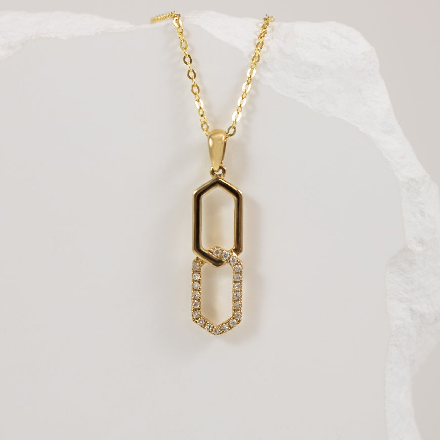 10K Yellow Gold Natural Diamond Necklace

0.06 Total Natural Diamond Weight

Chain Length 18' (Adjustable)



