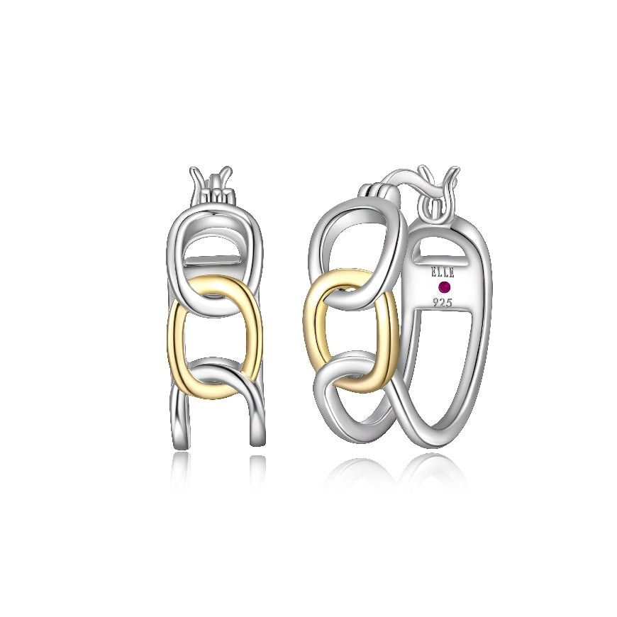 Elle Collection SS & G/R Plate Hoop Earring         

Elle Collection Sterling Silver & Gold/Rhodium Plate 'Parallel' Hoop Earring

20MM Diameter

Earring Closure Hinged Post 

