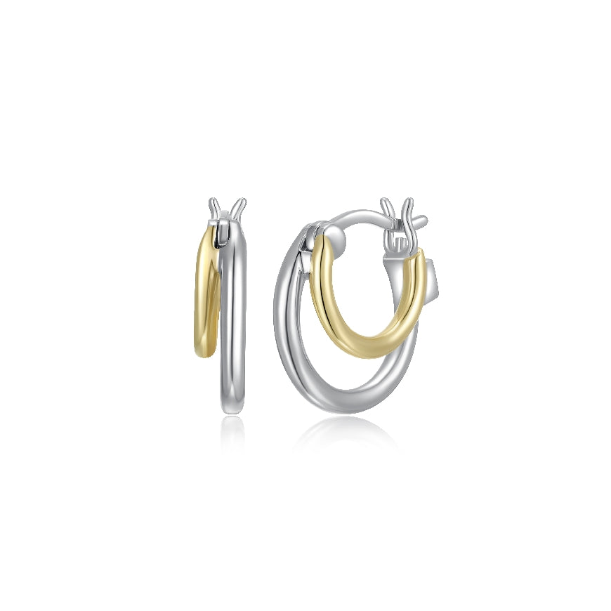 Elle Collection SS & G/R Plate Double Layer Hoop Earrings

Elle Collection Sterling Silver & Rhodium Plate 'Simpatico' Double Layer Hoop Earrings

14MM Diameter

Earring Closure Hinged Post

