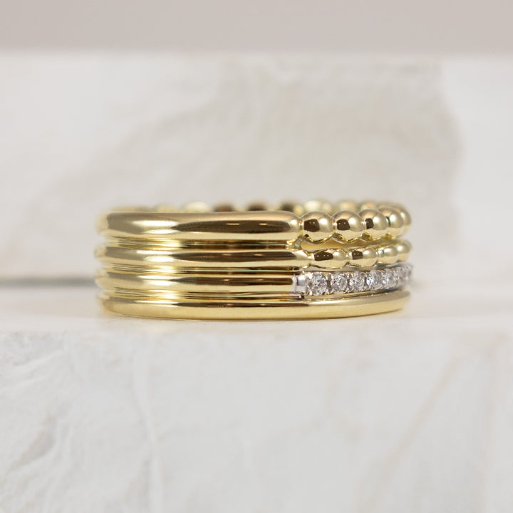 14KY Breuning Diamond Multi-Layer Ring