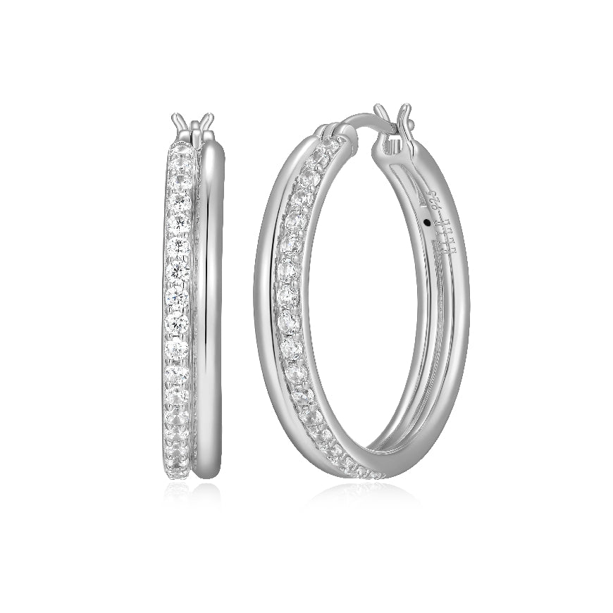 ELLE Collection 'Goddess' Hoop Earrings         

ELLE Collection Rhodium Plated Sterling Silver 'Goddess' Cubic Zirconia Double Row 26mm Hoops 







