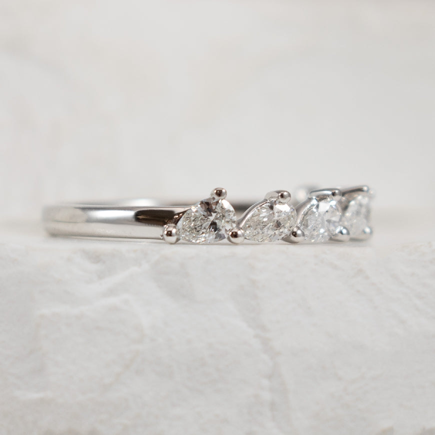 14KW Pear Shaped Diamond Band