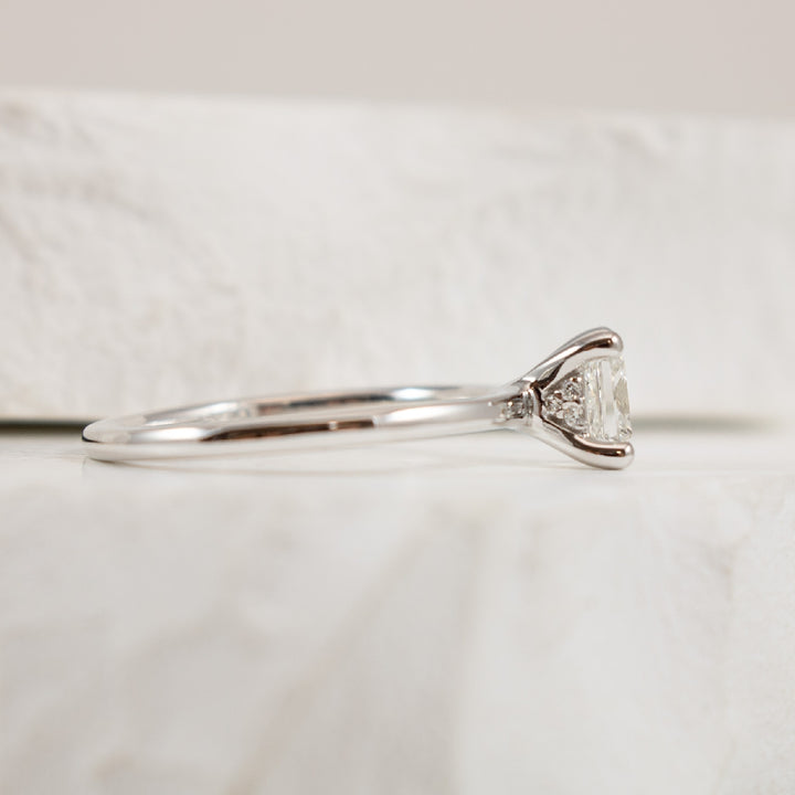 14KW S.Kashi Princess Cut Diamond Engagement Ring