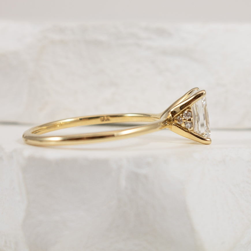 14KY S.Kashi Radiant Cut Diamond Engagement Ring