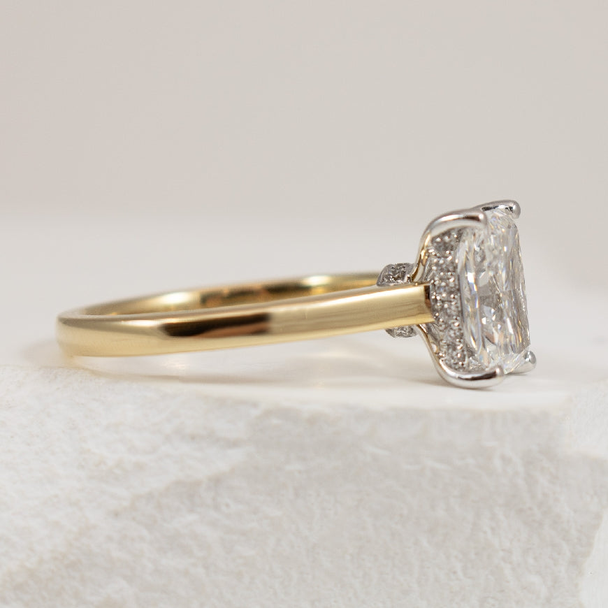 14KY S.Kashi Radiant Diamond Engagement Ring