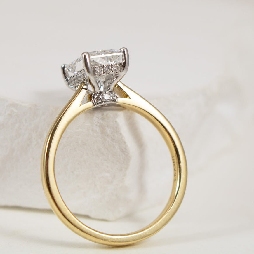 14KY S.Kashi Radiant Diamond Engagement Ring