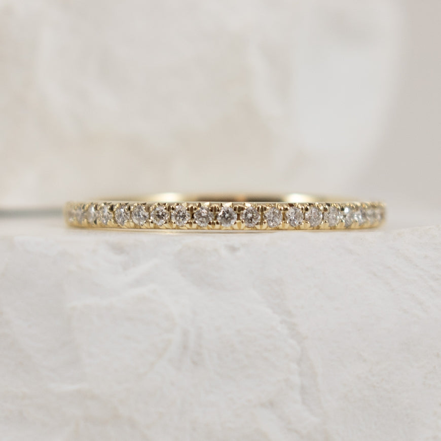 10KY 0.15CT Straight Diamond Band                 

10K Yellow Gold Natural Diamond Band 

0.15 Total Natural Diamond Weight I1 Clarity, GHI Colour

Finger Size 6.5


