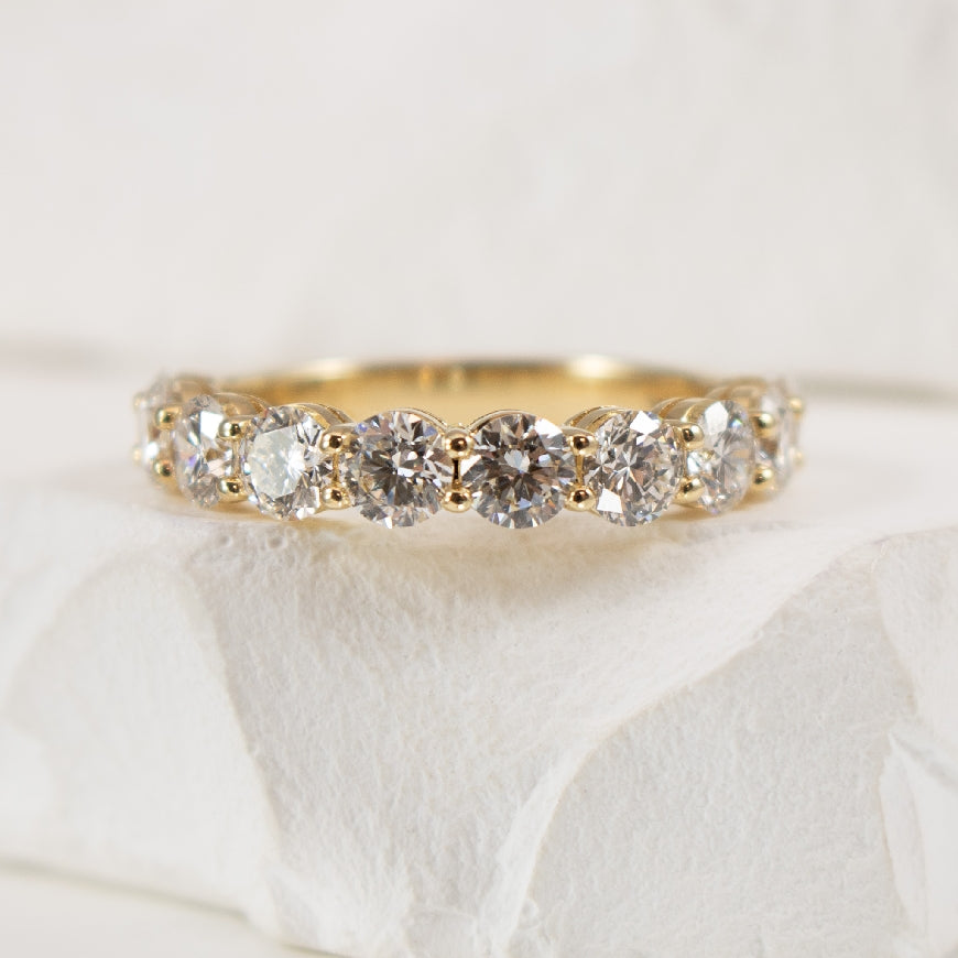 14KY 2.00ct Diamond Band                          

14K Yellow Gold Lab Grown Diamond Band 

2.00 Total Lab Grown Diamond Weight VS2+ Clarity, D-F Colour 

Finger Size 6.5