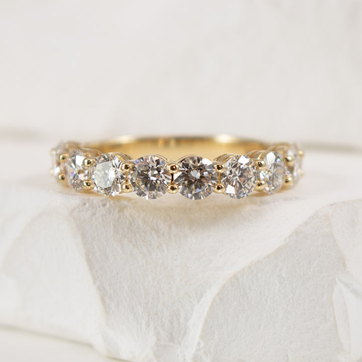 14KY 2.00ct Diamond Band                          

14K Yellow Gold Lab Grown Diamond Band 

2.00 Total Lab Grown Diamond Weight VS2+ Clarity, D-F Colour 

Finger Size 6.5