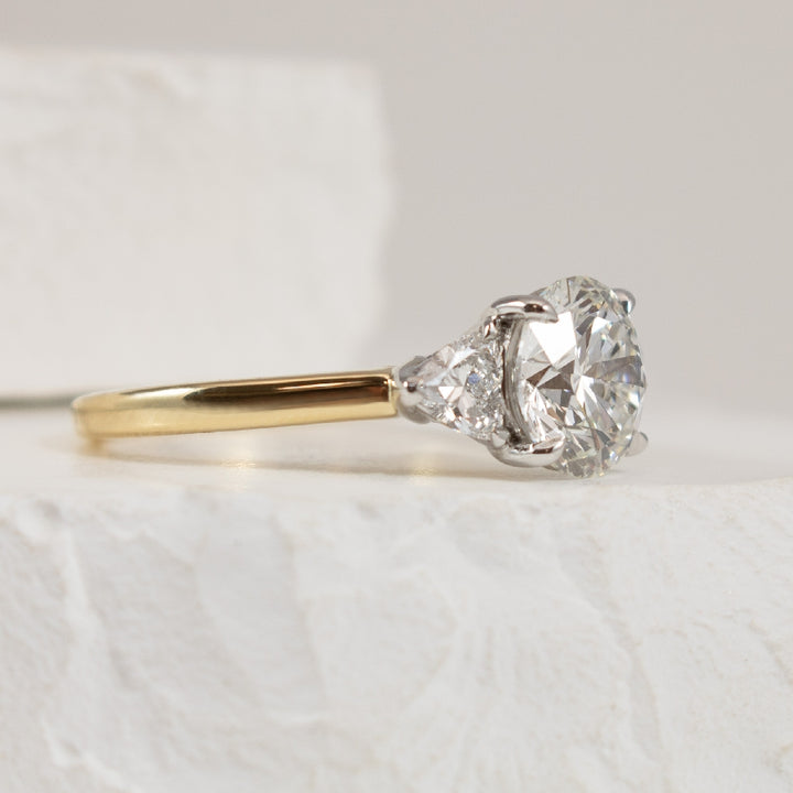 14K 2.52CT Trinity Diamond Engagement Ring