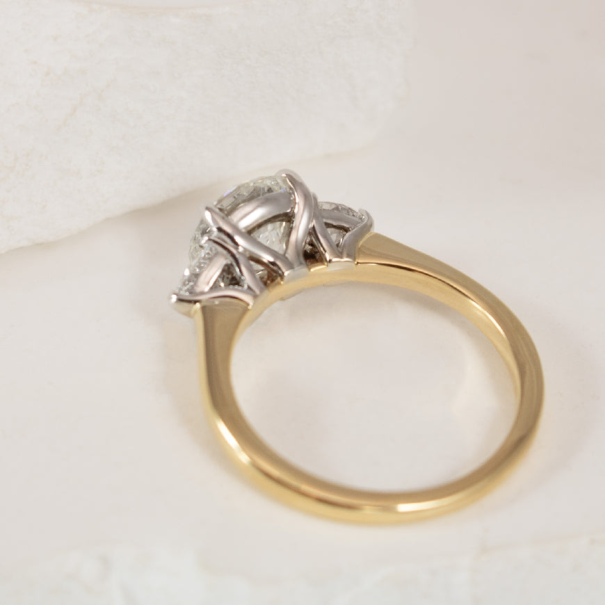 14K 2.52CT Trinity Diamond Engagement Ring
