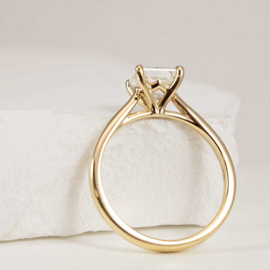 14KY Princess Cut 1.26CT Diamond Engagement Ring