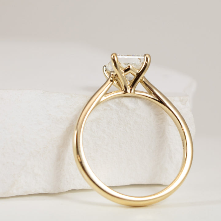 14KY Princess Cut 1.26CT Diamond Engagement Ring