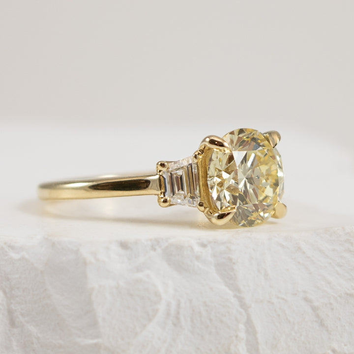 14K 2.93CT Trinity Diamond Engagement Ring