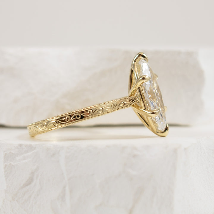 14KY Marquise Cut Diamond Engagement Ring