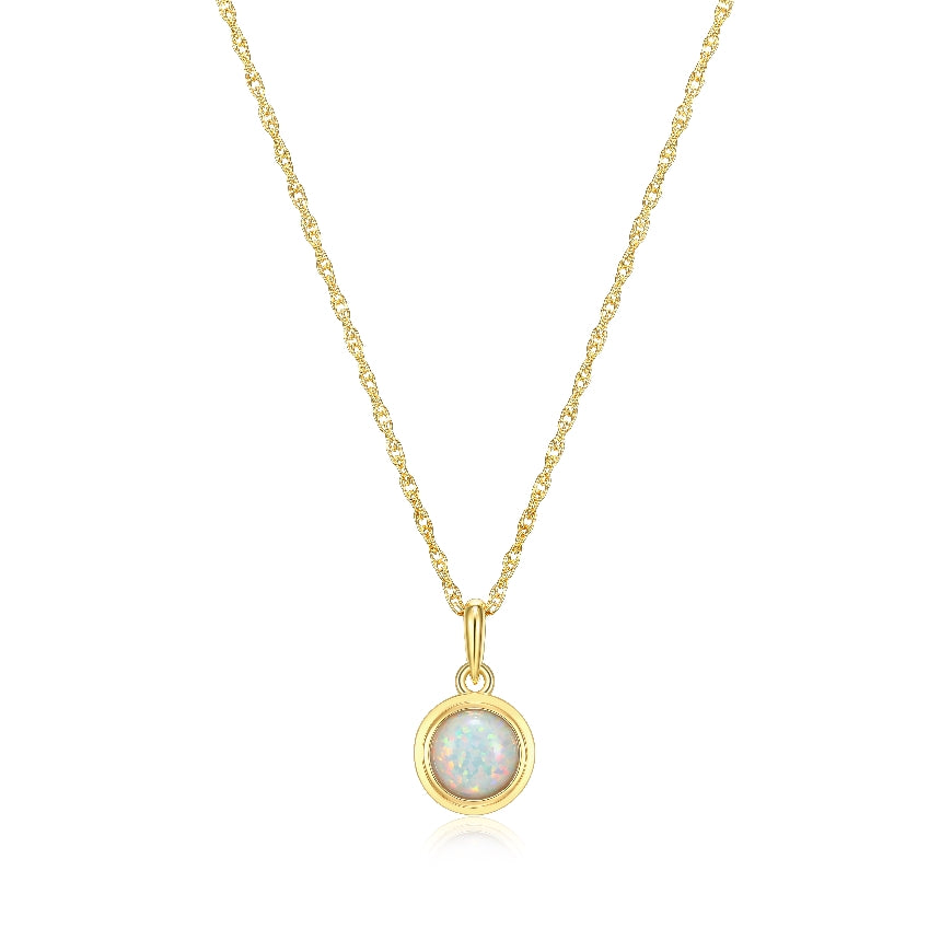 Reign SS & GP Created Opal Necklace               

Reign Collection Sterling Silver & Gold Plated Created Opal Necklace 

Chain Length 18' (Adjustable) 

