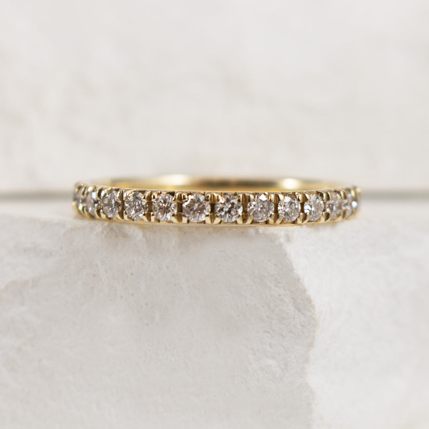 14KY Straight Diamond Band

14K Yellow Gold Straight Natural Diamond Band

0.33 Total Natural Diamond Weight of I1 Clarity, GHI Colour 

Finger Size 
