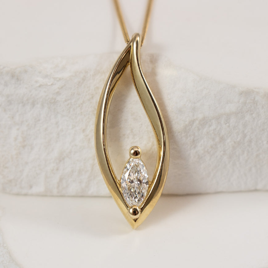 10K Yellow Gold Lab Grown Diamond Necklace

0.30 Total Lab Grown Diamond Weight of VVS-VS Clarity, DEF Colour

Chain Length 

