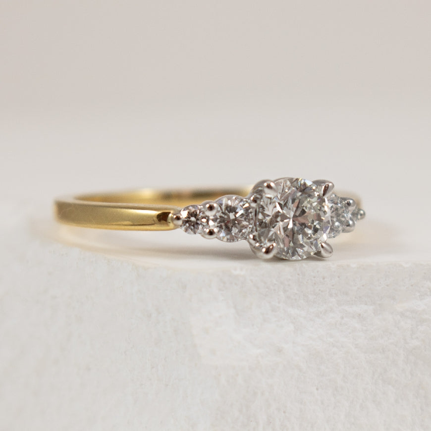 18KY/W Canadian Diamond Engagement Ring