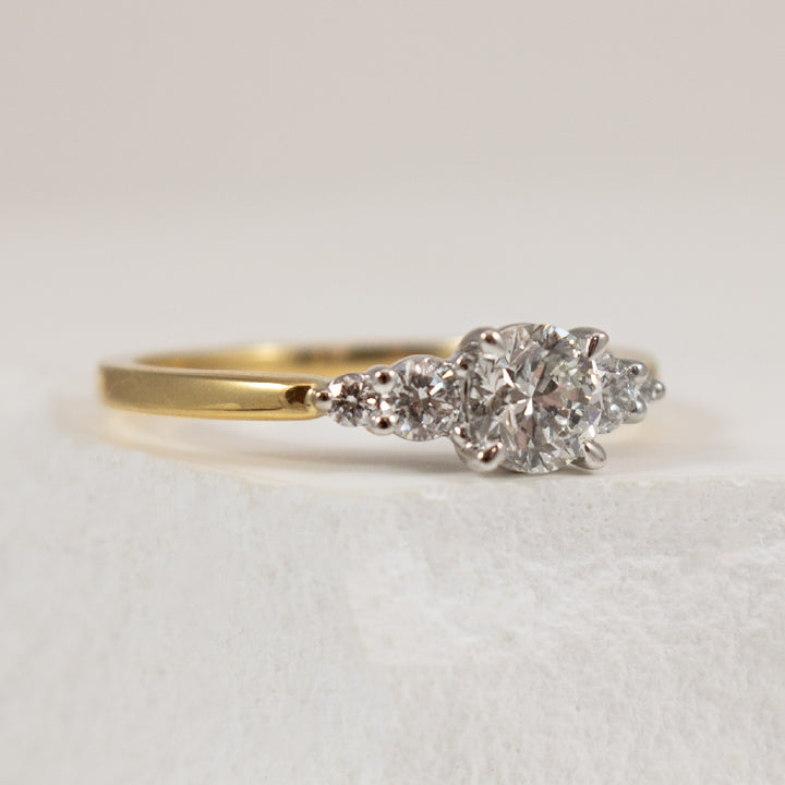 18KY/W Canadian Diamond Engagement Ring
