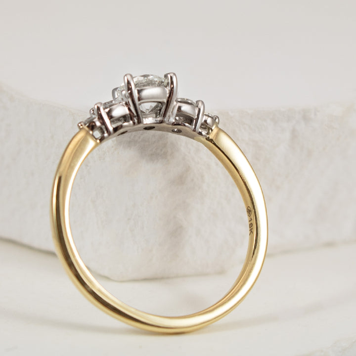 18KY/W Canadian Diamond Engagement Ring