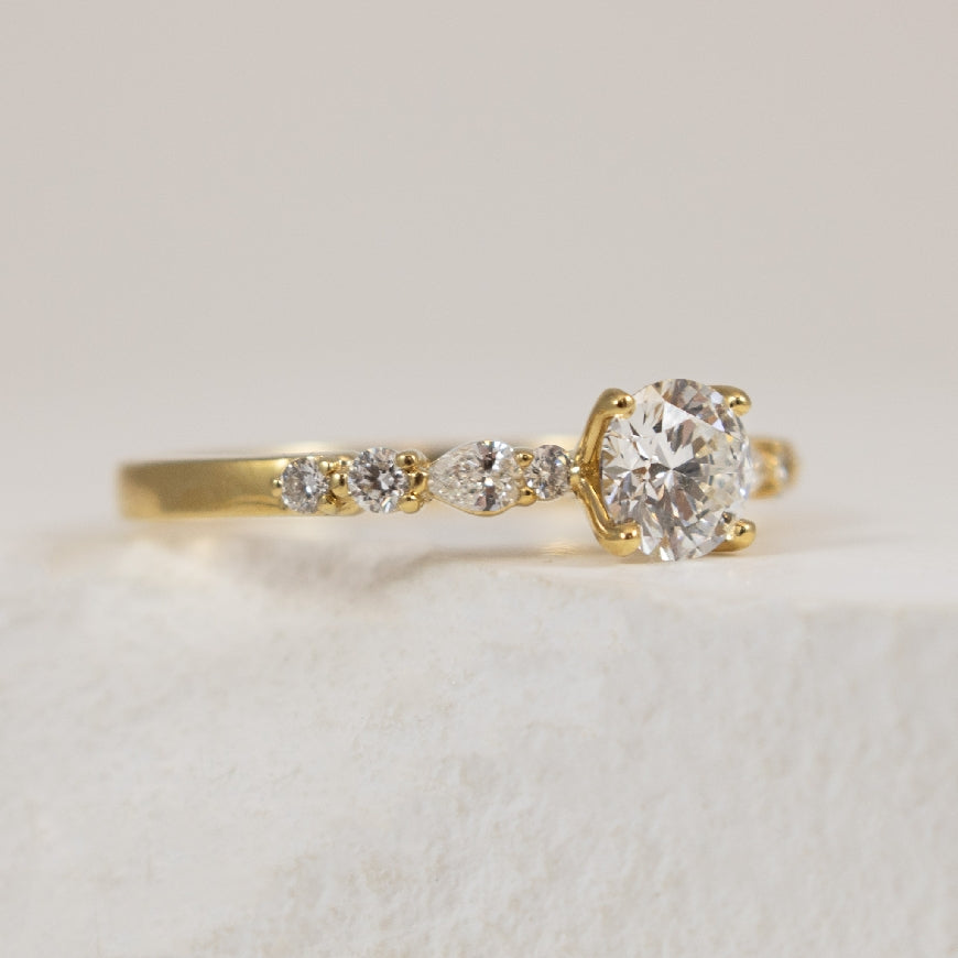 18KY 0.50CT Canadian Diamond Engagement Ring