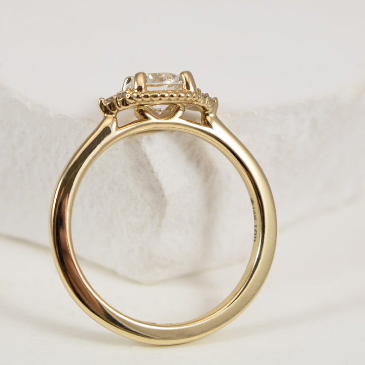 14KY 0.72CT Diamond Vintage Engagement Ring