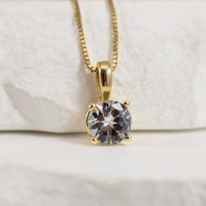 14KY Light Blue Sapphire Necklace