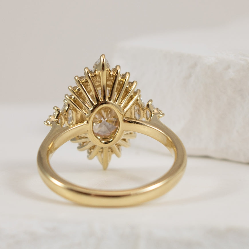 14KY 2.01CT Oval Pink Diamond Engagement Ring