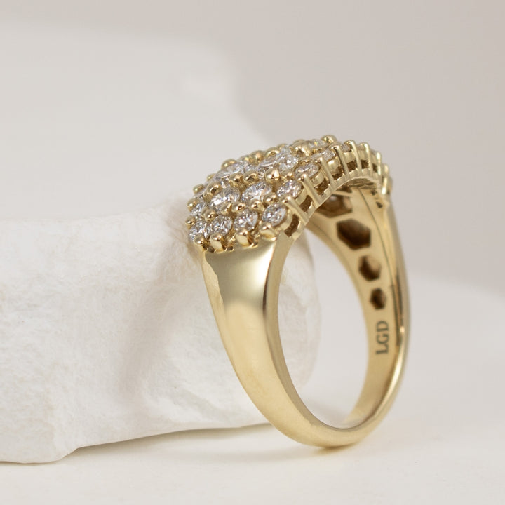 10KY 2.00CT 4 Row Diamond Ring     

10K Yellow